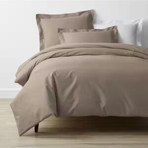 The Company Store Company Cotton Percale Mocha Solid Twin Duvet Cover